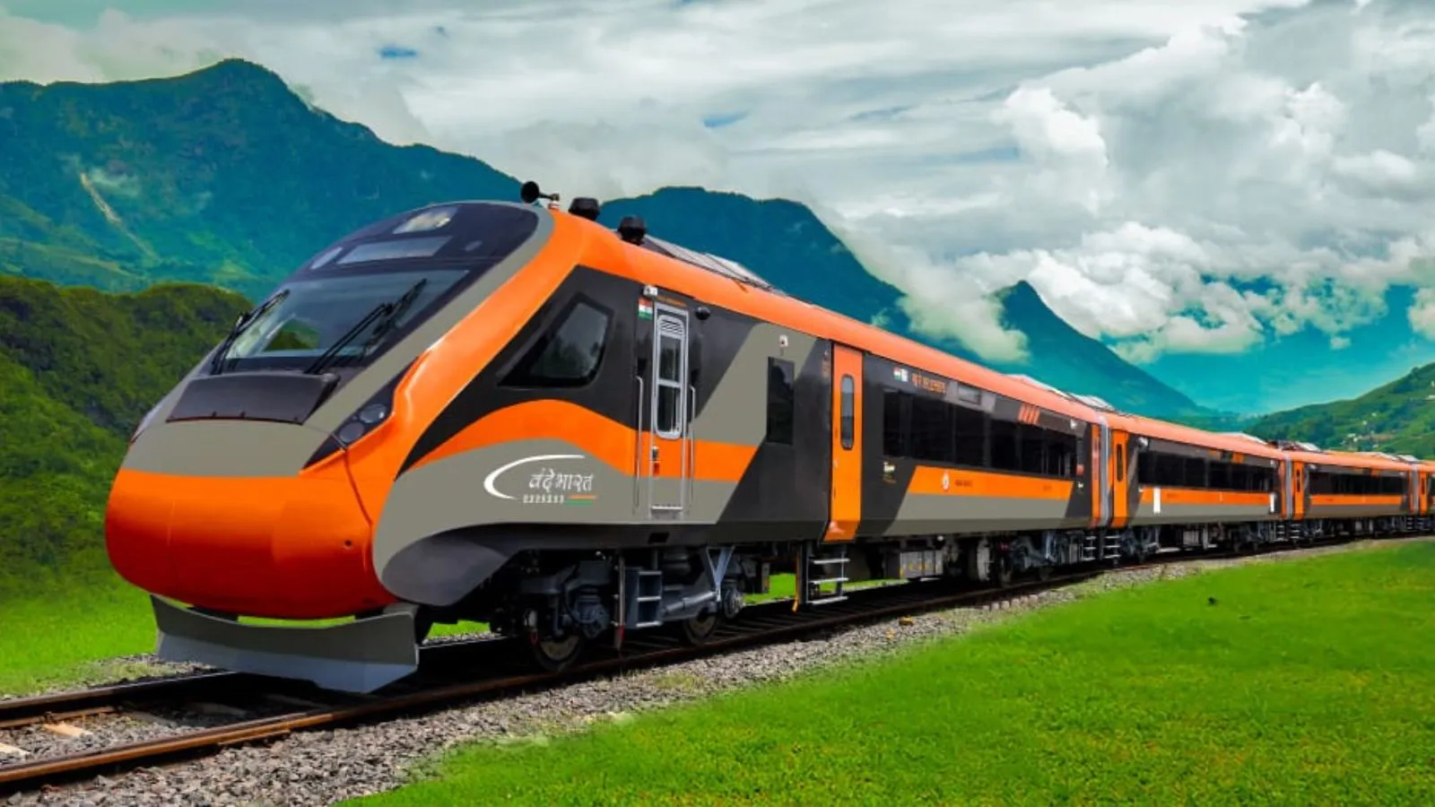 Indian Railways train at platform